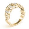 Filigree Prong Set Fashion Rings in Gold