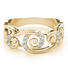 Filigree Prong Set Fashion Rings in Gold