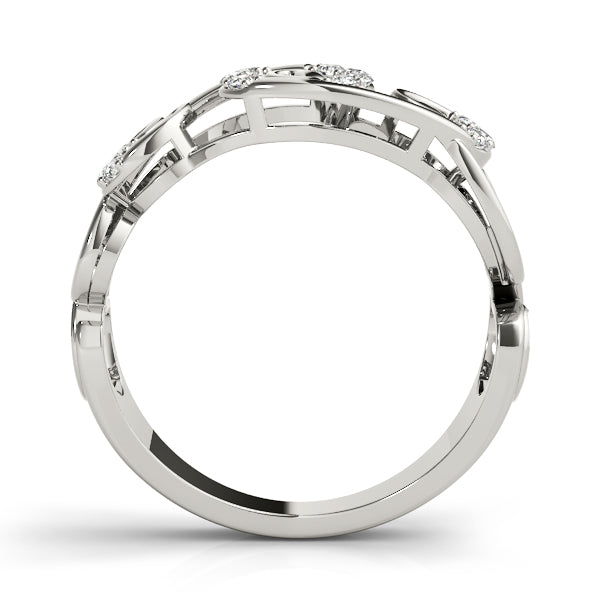 Filigree Prong Set Fashion Rings in Gold