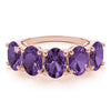 5 Stone Oval For Gemstones in Gold (0.65 cttw)