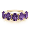 5 Stone Oval For Gemstones in Gold (0.65 cttw)