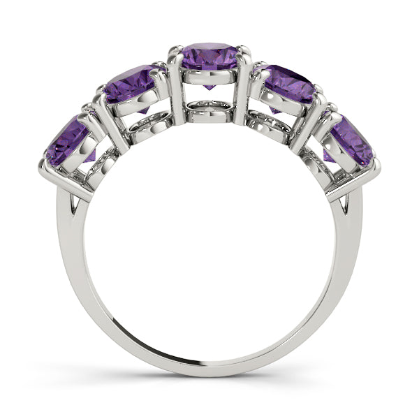 5 Stone Oval For Gemstones in Gold (0.65 cttw)