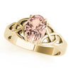 Filigree Oval Cut Color Ring in Gold