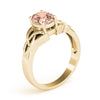 Filigree Oval Cut Color Ring in Gold