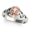 Filigree Oval Cut Color Ring in Gold