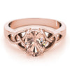 Filigree Oval Cut Color Ring in Gold