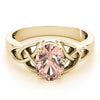Filigree Oval Cut Color Ring in Gold