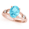 Split Shank Oval-Cut Color Ring in Gold