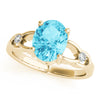 Split Shank Oval-Cut Color Ring in Gold