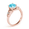 Split Shank Oval-Cut Color Ring in Gold