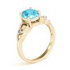 Split Shank Oval-Cut Color Ring in Gold