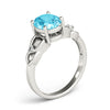 Split Shank Oval-Cut Color Ring in Gold