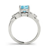 Split Shank Oval-Cut Color Ring in Gold