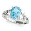 Split Shank Oval-Cut Color Ring in Gold