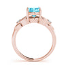 Split Shank Oval-Cut Color Ring in Gold