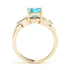 Split Shank Oval-Cut Color Ring in Gold