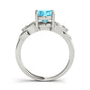 Split Shank Oval-Cut Color Ring in Gold