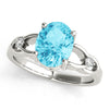 Split Shank Oval-Cut Color Ring in Gold