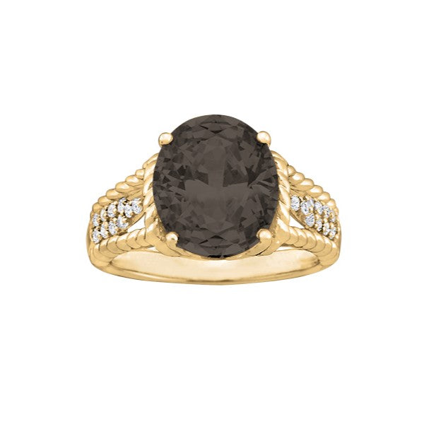 Oval Gemstone Fashion Ring in Gold (5.06 cttw)