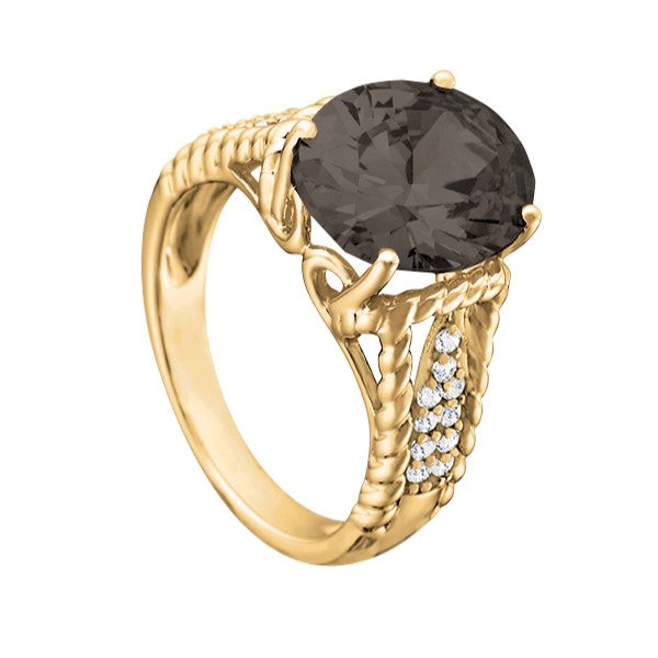 Oval Gemstone Fashion Ring in Gold (5.06 cttw)