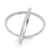 Criss Cross Diamond Ring in Gold