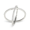 Criss Cross Diamond Ring in Gold