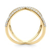 Criss Cross Diamond Ring in Gold