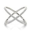 Criss Cross Diamond Ring in Gold