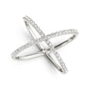 Criss Cross Diamond Ring in Gold