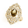 Nature Inspired Leaf Shaped Fashion Ring in Gold
