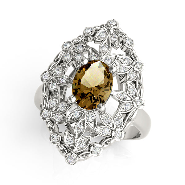 Nature Inspired Leaf Shaped Fashion Ring in Gold