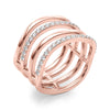 Multirow Wavy Fashion Band in Gold