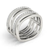 Multirow Wavy Fashion Band in Gold