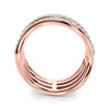 Multirow Wavy Fashion Band in Gold