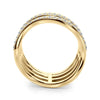 Multirow Wavy Fashion Band in Gold