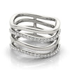 Multirow Wavy Fashion Band in Gold