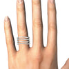 Multirow Wavy Fashion Band in Gold