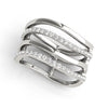 Multirow Wavy Fashion Band in Gold