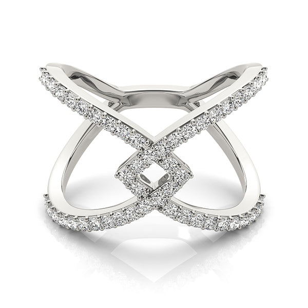 Multirow Split Shank Fashion Ring in Gold