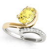 Bypass Single Row Oval Color Rings in Gold