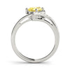 Bypass Single Row Oval Color Rings in Gold