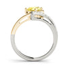 Bypass Single Row Oval Color Rings in Gold