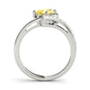 Bypass Single Row Oval Color Rings in Gold