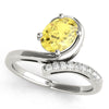 Bypass Single Row Oval Color Rings in Gold