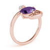 Bypass Swirl Oval-Cut Fashion Ring in Gold