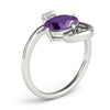 Bypass Swirl Oval-Cut Fashion Ring in Gold