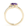 Bypass Swirl Oval-Cut Fashion Ring in Gold
