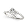 2-Stone French-Cut Fashion Ring in Gold