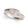 Two Stone Ring in Gold