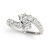 2-Stone Prong Fashion Ring in Gold